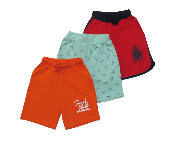 Clothe Funn Boys Regular Shorts, Combo 1