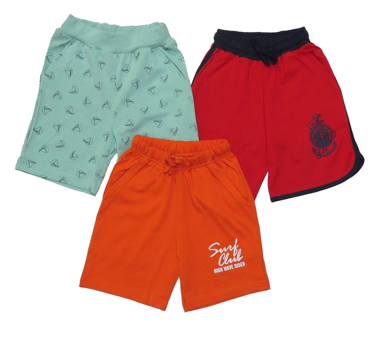 Clothe Funn Boys Regular Shorts, Combo 1