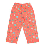 Clothe Funn Unisex Cotton Printed Night Suit, Peach Amber