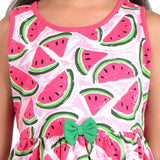 Clothe Funn Girls Sleevless Frock, Watermelon