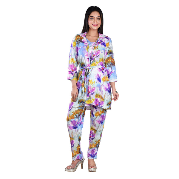 Tulip Print Co-ord Set with Jacket