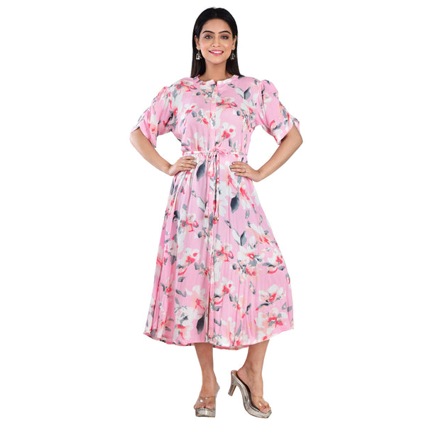 Floral Printed Georgette Dress