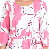 Rose Pink Radiance Printed Wrap Dress