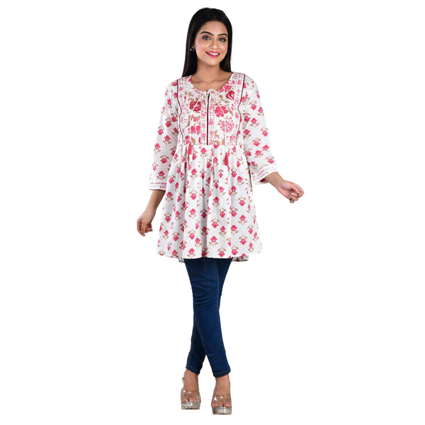 Cotton Kurti with Embroidery