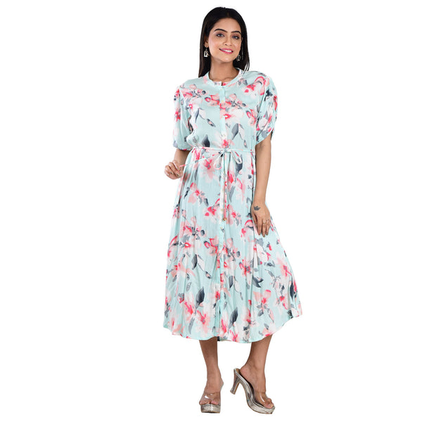 Floral Printed Georgette  Dress