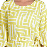 Sunshine Yellow Maze Printed Dress