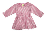 Clothe Funn Baby Girls Full Sleeve Dress Pink & Lemon (Pack of 2)