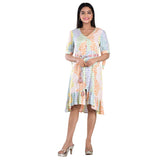 Printed Dress with Frill