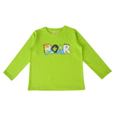 Clothe Funn Boys Cotton Night Wear Set , Lime green & White AOP