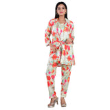 Tulip Print Co-ord Set with Jacket