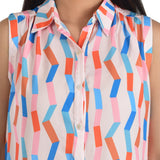 Printed Sleeveless Shirt