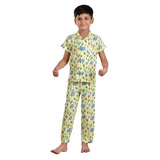 Clothe Funn Boys Night Suit, Lemon