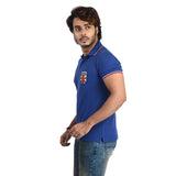 Clothe Funn Mens Polo T-Shirt Embroidery, Royal
