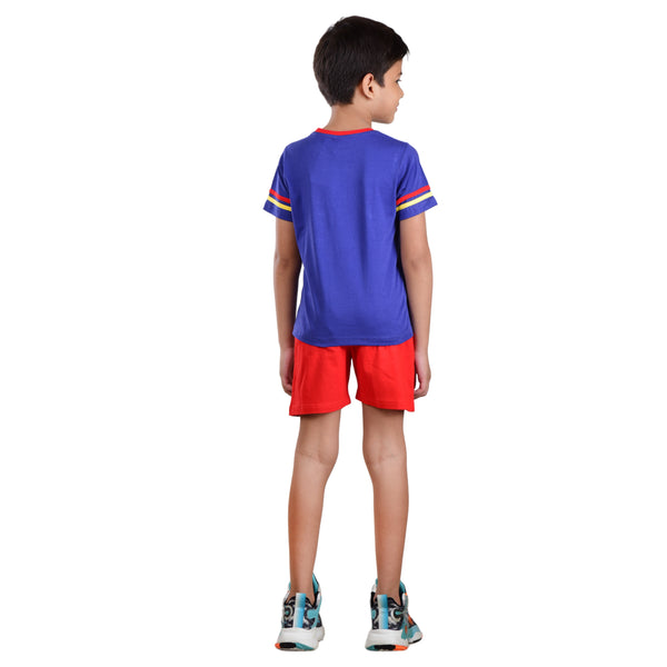 Clothe Funn Boys Coordinate Set Royal/Red