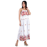 Embroidered Spaghetti Long Dress