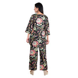 Midnight Black floral Printed Co-ord Set