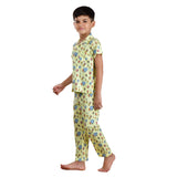 Clothe Funn Boys Night Suit, Lemon