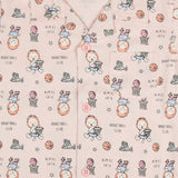 Clothe Funn Unisex Cotton Printed Night Suit, Crystal Pink