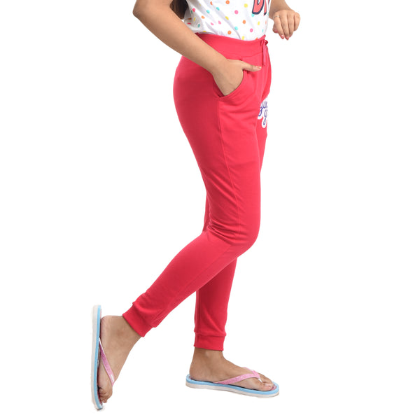 Clothe Funn Girls Trackpant Drifit, Fuschia