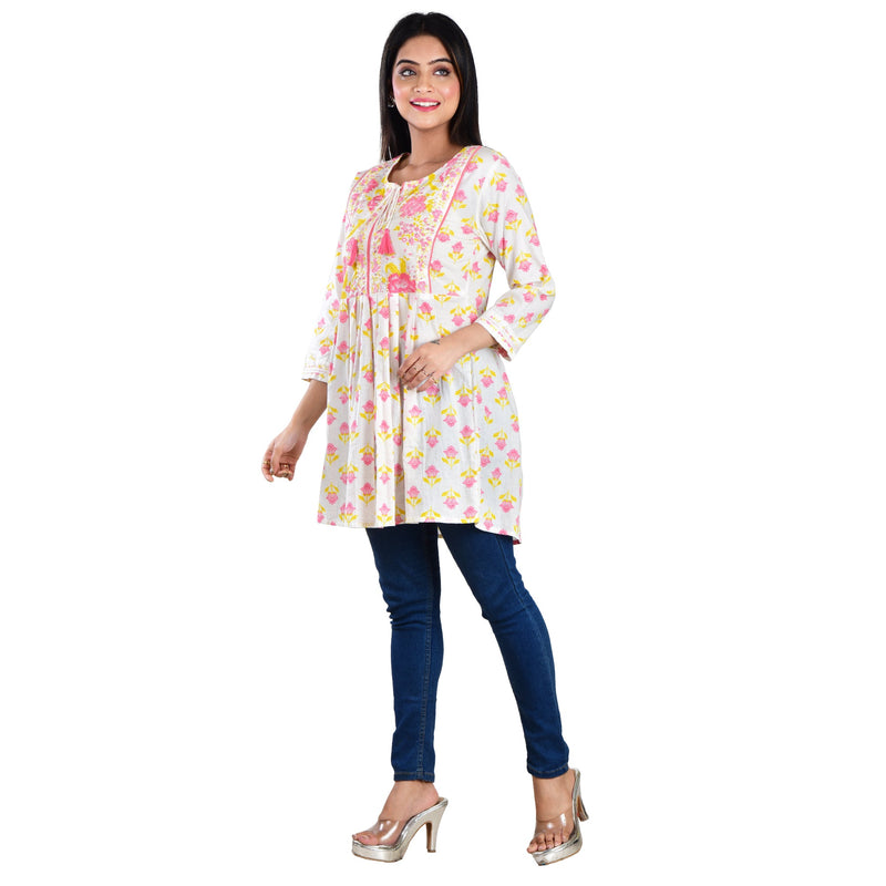 Cotton Kurti with Embroidery