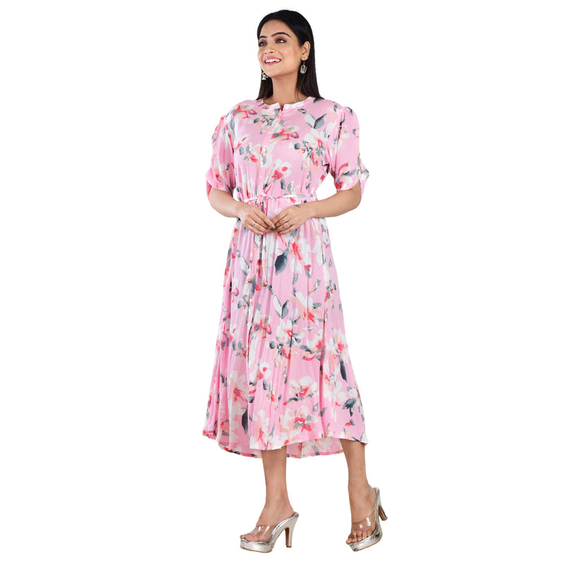 Floral Printed Georgette Dress