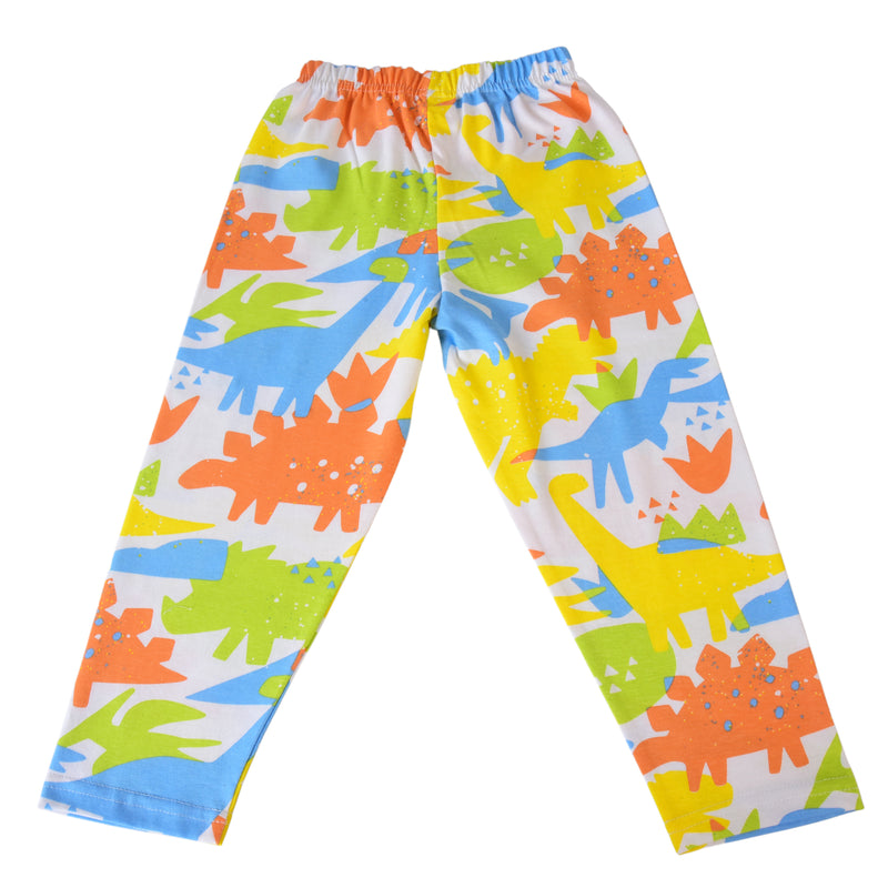 Clothe Funn Boys Cotton Night Wear Set , Lime green & White AOP