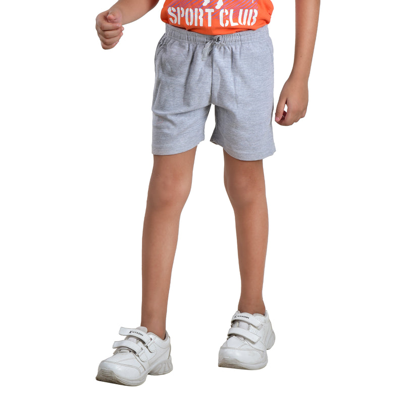 Clothe Funn Boys Regular Shorts, Black/Ecru Mel, Combo:-1,(Pack Of 2)