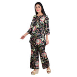 Midnight Black floral Printed Co-ord Set