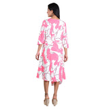 Rose Pink Radiance Printed Wrap Dress