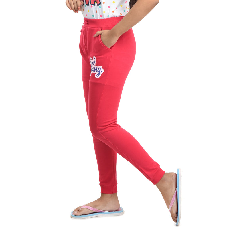 Clothe Funn Girls Trackpant Drifit, Fuschia