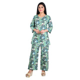 Leafy affair Printed cotton Co-ord Set