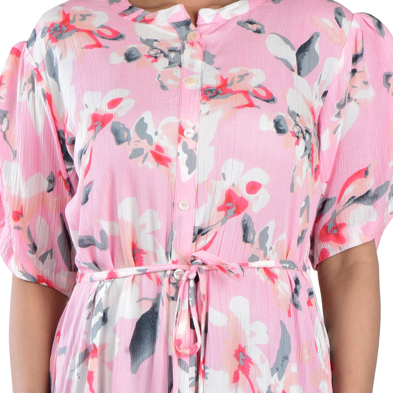 Floral Printed Georgette Dress