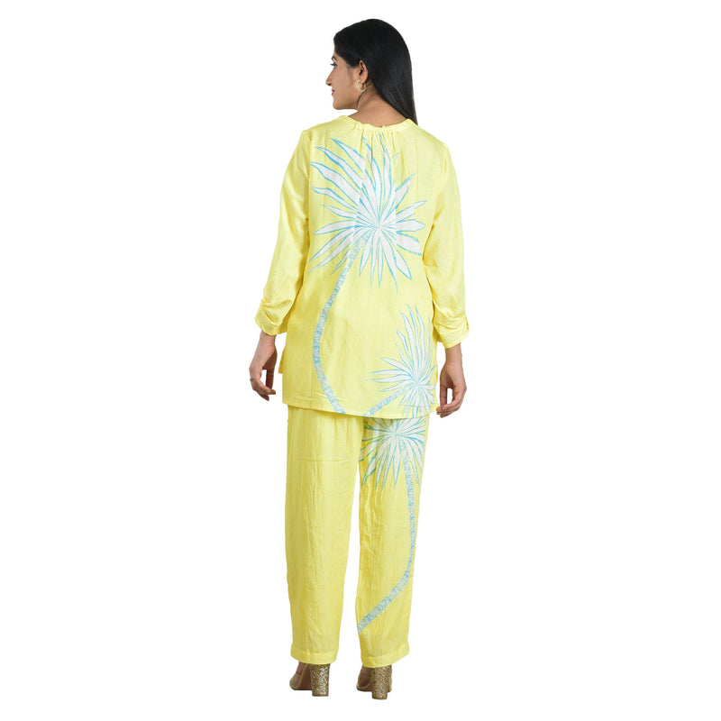 Sunny Yellow Lily Printed Co-ord Set