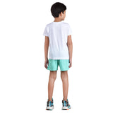 Boys Half sleeve Shirt & Shorts Co-Ord Set, White & Mint