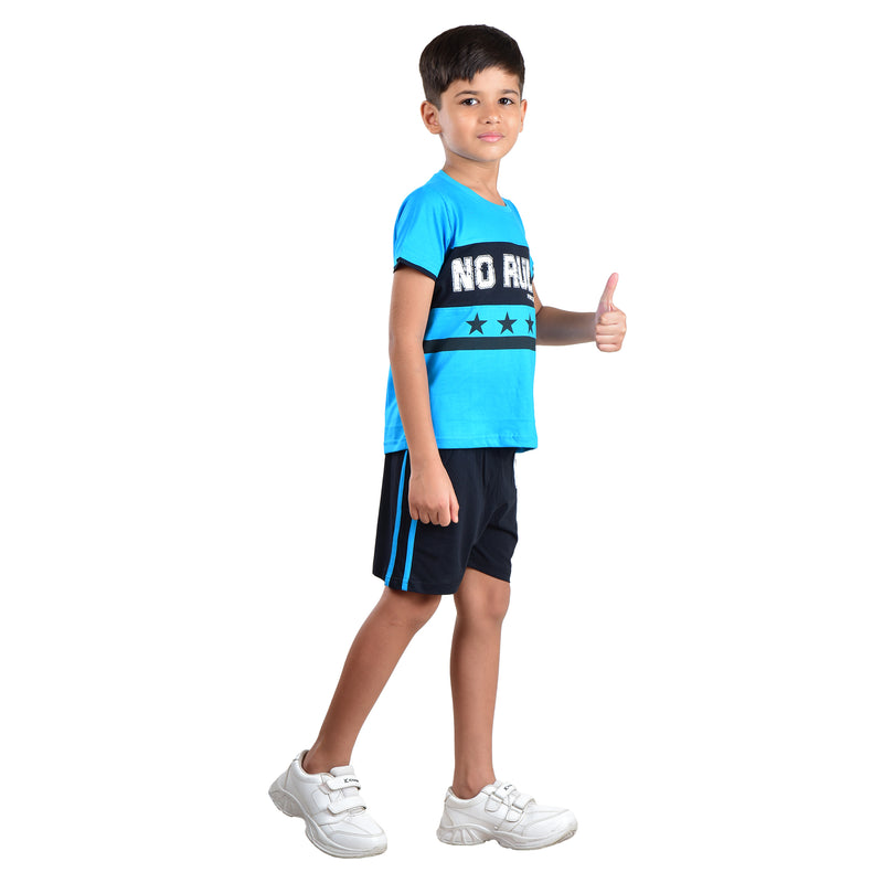 Clothe Funn Boys Set, T.Blue & Black