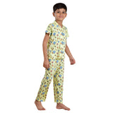 Clothe Funn Boys Night Suit, Lemon