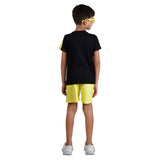 Clothe Funn Boys Co Ord Set, Black & Lemon