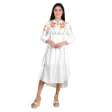 Cotton White Embroidered Dress