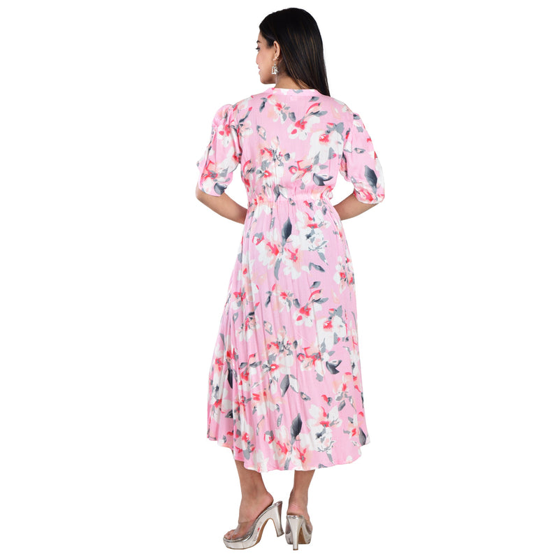 Floral Printed Georgette Dress