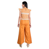 Mustard embroidered Cotton Co-ord Set