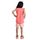 Clothe Funn New Born Baby Girls /Girls Co-Ord Set, Coral /Peach