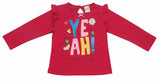 Clothe Funn Baby Girls Co-Ordinate Set, Full sleeve T-Shirts & Full Pant Fuschia & Pink