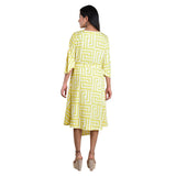 Sunshine Yellow Maze Printed Dress