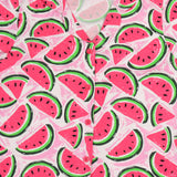 Clothe Funn Girls Cotton Watermelon Printed Night Suit, Fuschia