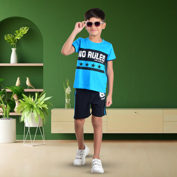 Clothe Funn Boys Set, T.Blue & Black