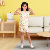 Clothe Funn Girls Nightwear/Girls Co Ord Set, Lemon AOP