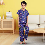 Clothe Funn Boys Night suit, Airforce Truck AOP