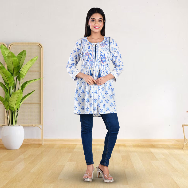 Cotton Kurti with Embroidery