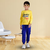 Clothe Funn Boys Sweatshirt & Track Pant Set, Gold & Royal