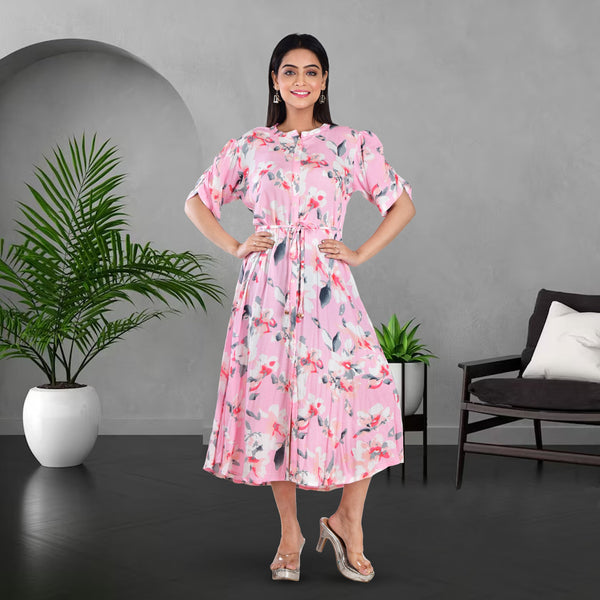 Floral Printed Georgette Dress